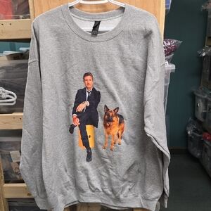 Gildan Size XL Grey Crew Neck Hudson & Rex Sweatshirt